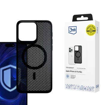 „3mk COOLing MagCase“ dėklas „iPhone 14 Pro Max“, juodas