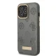 Guess Peony Logo Plate iPhone 13 Pro Max dėklas su MagSafe, pilkas