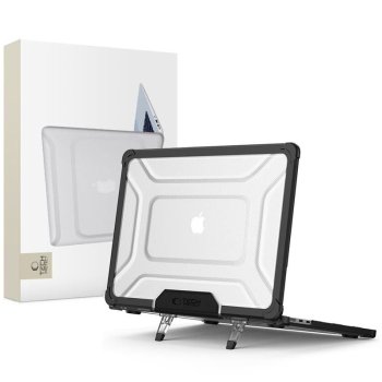 Tech-Protect SmartShell Pro Case for MacBook Air 13" (M2/M3/M4) Black/Clear