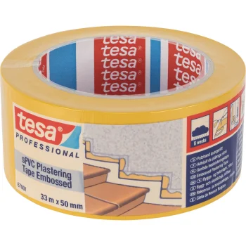 Tinkavimo lipnioji juosta Tesa sPVC 67001, 33 m x 50 mm, geltona