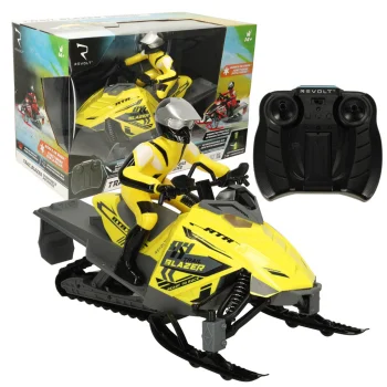 REVOLT TG1016 Trail Blazer RC sniego motociklas, geltonas