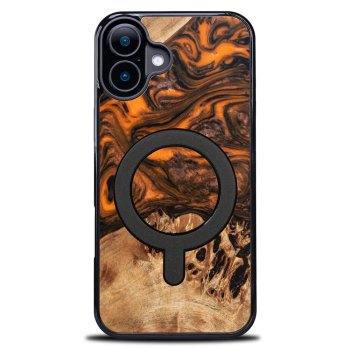 Bewood Unique Case for iPhone 16 Plus - Orange with MagSafe
