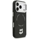 Karl Lagerfeld iPhone 17 Pro dėklas Choupette Pin MagSafe, juodas