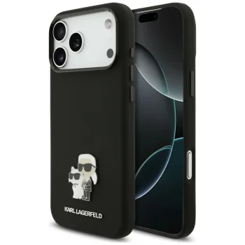 Karl Lagerfeld Karl&Choupette silicone case for iPhone 18 Pro Max / 17 Pro Max, black