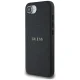 Dėklas Guess PU Grained Classic Logo su MagSafe iPhone 16e, juodas