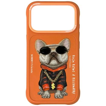 Nimmy Glasses Cool Dog dėklas iPhone 17 Pro Max, oranžinis