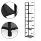 Modernhome LOFT medinė lentyna su metaliniu rėmu, 5 lentynos, juoda
