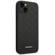 Karl Lagerfeld Saffiano Mono Metal Logo dėklas iPhone 14 Plus telefonui, juodas
