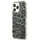 Guess Leopard dėklas iPhone 13 / 13 Pro modeliams, pilkas