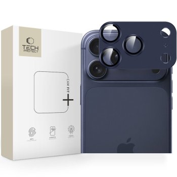 Tech-Protect Camfull Fit+ kameros apsauginis stiklas iPhone 17 Pro, Navy Blue