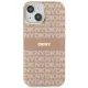DKNY dėklas iPhone 15 / 14 / 13 IML Mono & Stripe MagSafe, rožinis