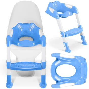 Ricokids Koala klozeto dangtis su laipteliu, mėlynas