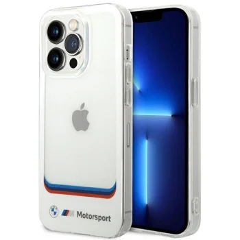 BMW Transparent Center Phone Case Cover iPhone 14 Pro Max 6.7" - White