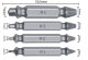 4-Piece Screw Extractor Set for Broken Screws and Studs