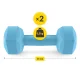 4Fizjo 1927 Bitumen Dumbbells, 2 x 0.5 kg, Light Blue