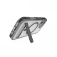 ZAGG Santa Cruz Snap KS MagSafe dėklas su stovu iPhone 17, skaidrus / juodas