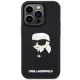 Karl Lagerfeld dėklas iPhone 14 Pro telefonui 3D Rubber Icon, juodas