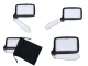 Handheld 3x Magnifying Glass with 5 LED Lights for Reading, white and black