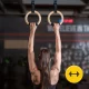 4FIZJO mediniai gimnastikos žiedai prisitraukimams, mėlyni ir juodi