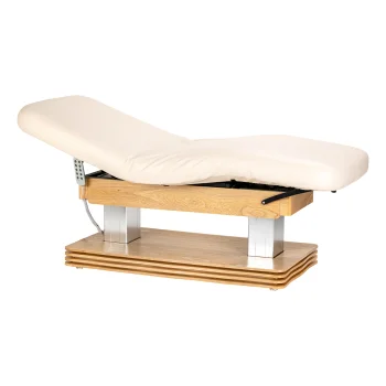 Elektrinis SPA kosmetologinis gultas Sillon Comfort, medinis pagrindas, kreminis