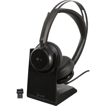 Plantronics Poly Voyager Focus 2 MS belaidės ausinės su stovu, 9T9J6AA#AC3
