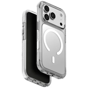 Uniq Combat Magclick Charging dėklas iPhone 18 Pro / 17 Pro, baltas