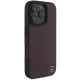Mercedes dėklas iPhone 16 Pro telefonui Wood Imitation Leather MagSafe, raudonas