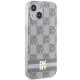 DKNY dėklas iPhone 15 su MagSafe, IML Checkered Mono Pattern, smėlio spalvos