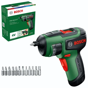 Akumuliatorinis suktuvas Bosch PSR Select 4V su 12 antgalių