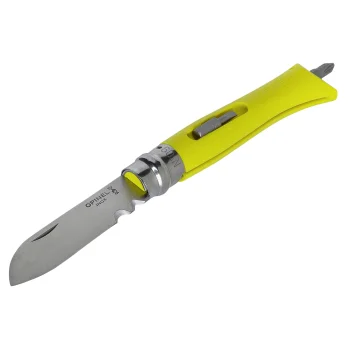 Opinel No. 09 Pocket Knife with Bit Set, Yellow