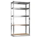 Humberg Hr-853 metalinė sandėliavimo lentyna, 183x90x40 cm, sidabrinė