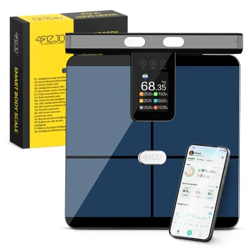 4FIZJO EliteMeasure Diagnostic Bathroom Scale, Up to 200 kg, Black