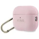 Guess Grained Classic Logo dėklas ausinėms AirPods Pro 3, rožinis