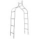 Sodo arka pergola Plonos, 265 cm, tamsiai žalia