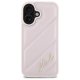Karl Lagerfeld Quilted Signature dėklas iPhone 16 telefonui, rožinis