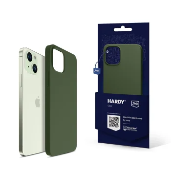 „3mk Hardy Silicone MagCase“ dėklas „iPhone 15 Plus“, žalias