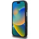 Guess Grained Triangle MagSafe dėklas iPhone 16 Pro telefonui, juodas