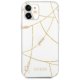 Apsauginis dėklas Guess iPhone 12 mini, Gold Chain Collection, balta