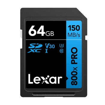 Atminties kortelė Lexar Professional 800x Pro SDXC 64 GB, iki 150 MB/s, V30, U3