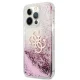 Guess dėklas iPhone 13 Pro Max 6.7\" GUHCP13XLG4GPI 4G Big Liquid Glitter, rožinis