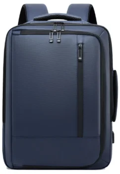 Travel backpack with laptop compartment and USB, 19 l, blue