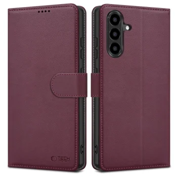 Tech-Protect Wallet atverčiamasis dėklas Samsung Galaxy A27 5G, bordo