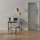 ModernHome aksominių valgomojo kėdžių komplektas (4 vnt.), pilkas