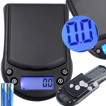 Elektroninės kišeninės svarstyklės 500g / 0,1g, juodos