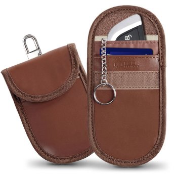 Tech-Protect KLR100 RFID Blocking Car Key Case, Brown