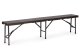 Sulankstomas pokylių stalas Multigarden 141987 su 2 suolais, 180 cm, rudas