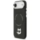 Karl Lagerfeld Choupette Pin MagSafe dėklas telefonui iPhone Air, juodas