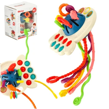Sensory teether toy for babies Bibi-inn blue