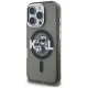 Karl Lagerfeld IML Glitter Karl & Choupette MagSafe dėklas iPhone 16 Pro Max, juodas