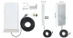 5G / LTE / CBRS 2x2 MIMO plokštelinė antena, 1.7-3.8GHz, 2x 18dBi, SMA-Male, 2x 15m